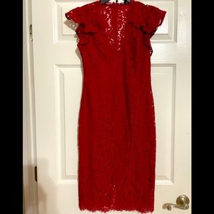 Sexy lace valentine’s Day Wedding or red Date night dress NWOT